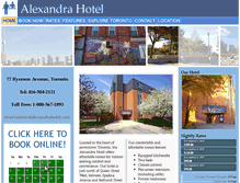 Tablet Screenshot of alexandrahotel.com